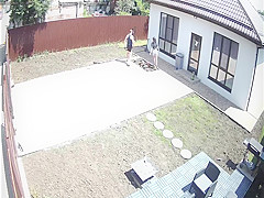 Caught In Front Of A Security Camera  Busty Girl Sucks Boyfriend In My Backyard!