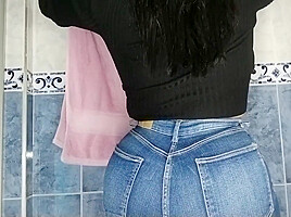 Caught Transparently In Public Restroom Pissing