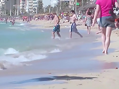 Caught and Real Lesbian teens 18+ at Beach on Ballerman 6