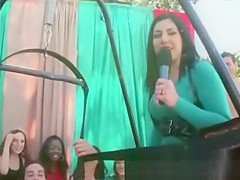 Cfnm girls jerking off guy in a swing while he eats pussy