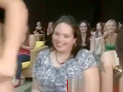 Cfnm ladies loves sucking strippers cock