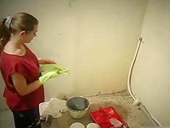 Changing clothes and getting to work
