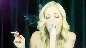 Charlotte Stokely smoking Blowjob
