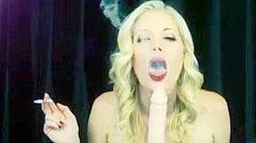 Charlotte Stokely smoking Blowjob