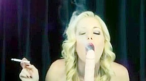 Charlotte Stokely smoking Blowjob