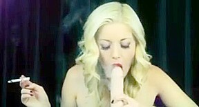 Charlotte Stokely smoking Blowjob