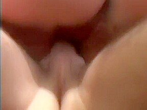 Charming blonde with sexy tits relishes the hardcore threesome outside