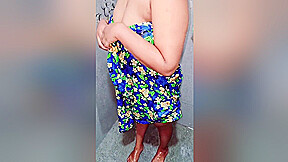 Cheeththa Dress Village Girl Showering In Bathroom