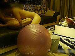 Chinese Amateur Couple Yoga Ball Sex Tape