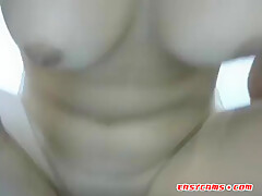 Chinese Girl Playing Herself On Cell Phone
