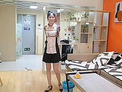 Chinese Girl With Her Arms Tied Behind Her Bk
