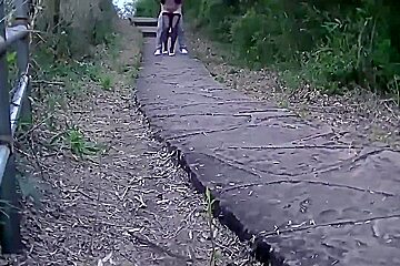 Chinese MILF in a Public Park