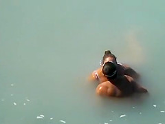 Chubby Girl Fucked In The Sea by A local Guy On Her Trip Abroad