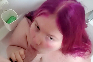 Chubby Shemale Drinks Piss And Cum Pov