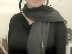 Chubby hairy slut toys her snatch