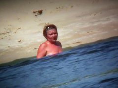 Chubby mature women filmed on a nudist beach