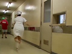 Chubby nurse got her horny bottom sharked in the corridor