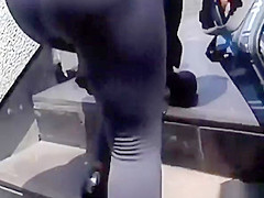 Chubby woman wearing tight clothes