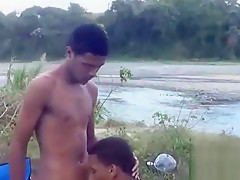 Cock-hungry Latin youngster blowing his gay lover
