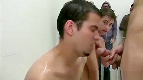 College students 18+ showering then blowjob