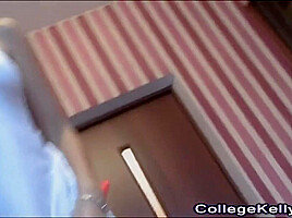 College teen 18+ strips off her nurses outfit