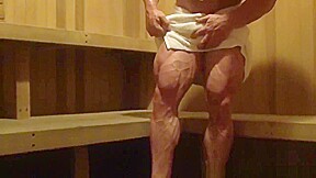 Con big sweaty muscles