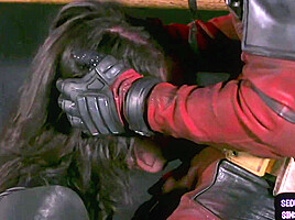 Cosplay MILF gives deepthroating and gagging for facial