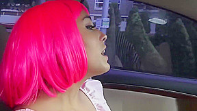 Costumed pickedup teen 18+ pov doggystyle in car