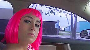 Costumed pickedup teen 18+ pov doggystyle in car