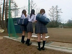 Crazy Japanese chick Saki Hatsumi, Hitomi Kitagawa in Hottest Outdoor, College/Gakuseifuku JAV video