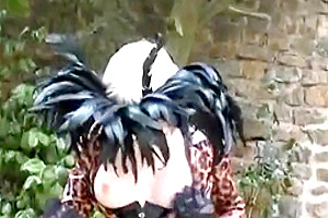 Crazy homemade shemale movie with Dildos/Toys, Outdoor scenes