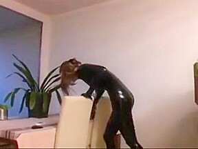 Crazy latex girl Vibrator love