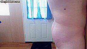 Cumloving gloryhole mature gay sucks rod in home BJ video