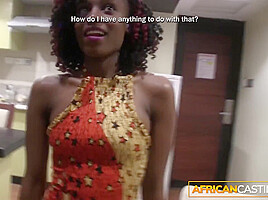 Curly Black Babe Stipped And Fucked Hard by Fake White Agent