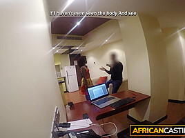 Curly Black Babe Stipped And Fucked Hard by Fake White Agent