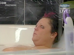 Curvy Big Step brother contestant bathes topless
