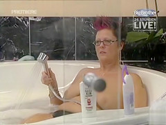 Curvy Big Step brother contestant bathes topless