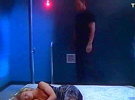 Cute Blonde Lays On The Bed Gets Cock Rammed In Her Pussy Hard And Deep