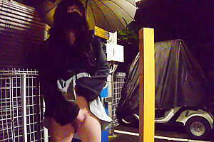 Cute Crossdresser Exposed Outdoors And Ejaculated While Ashamed