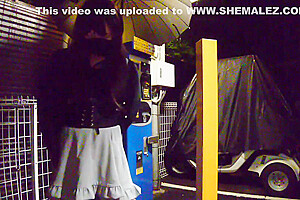 Cute Crossdresser Exposed Outdoors And Ejaculated While Ashamed