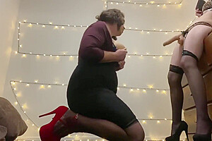 Cute Crossdressing Sissy Gets Caught And Punished