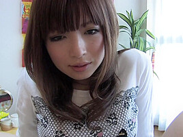 Cute Japanese babe milks her lover's hard meat stick by Blowjob Fantasies from Japan