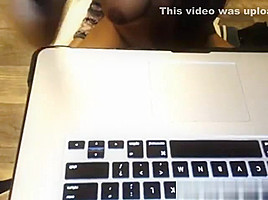 Cute ebony teen 18+ masturbates with hitachi on webcam