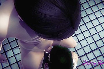 Cyber Punk 2077 Hentai Sex In A Public Toilet