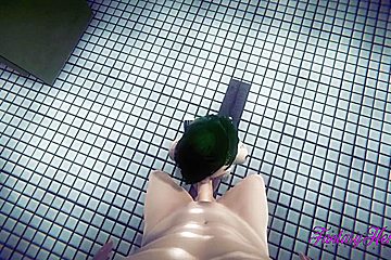 Cyber Punk 2077 Hentai Sex In A Public Toilet