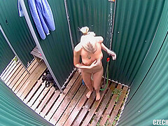 Czech Pool Blonde Milf In Shower