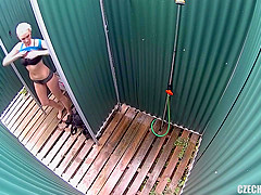 Czech Pool Blonde Milf In Shower