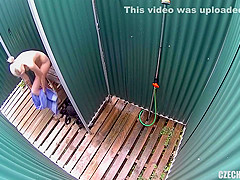 Czech Pool Blonde Milf In Shower