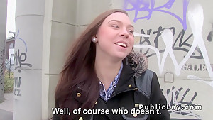 Czech amateur flashing and fucking in public