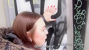Czech amateur flashing and fucking in public